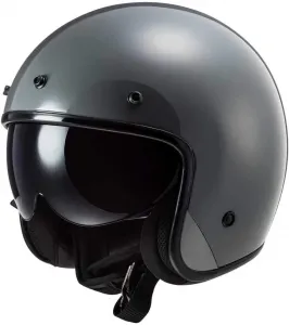 Мотоциклетный шлем LS2 OF601 Bob Nardo, серый, размер XS, Grey