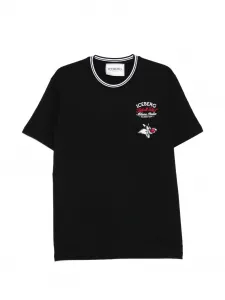 Футболка с контрастной отделкой и графическим принтом Iceberg, черный