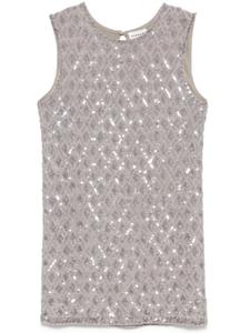 P.A.R.O.S.H. платье мини с пайетками, нейтральный цвет