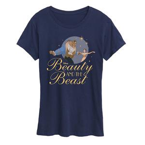 Женская футболка с рисунком Disney's Beauty and the Beast, темно-синий
