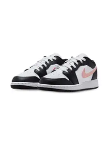 Кроссовки Jordan 1 Low White/Black/Rust Pink Jordan Kids, черный