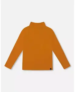 Детский топ с ребристым воротником-стойкой - очень мягкий Deux Par Deux, желтый