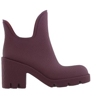 Водостойкие резиновые сапоги с текстурой гальки Burberry, Aubergine
