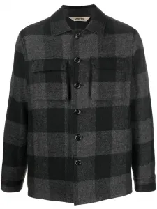 Куртка-рубашка в клетку ASPESI, серый