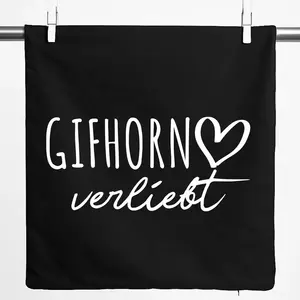 Наволочка Huuraa Gifhorn in Love Gift 40x40см Черный хлопок Gifhorn Present Hellweg Druckerei