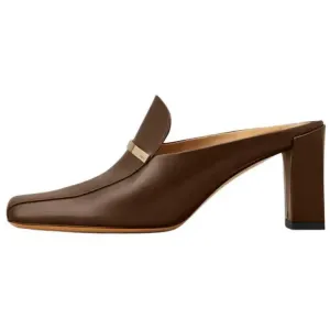 TOD'S Сандалии с закрытым носком, женские, 7 см, коричневые