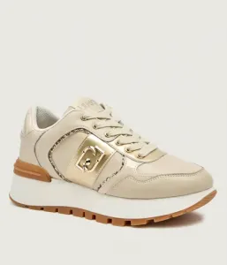 Потрясающие кожаные кроссовки AMAZING 43 Liu Jo, бежевый