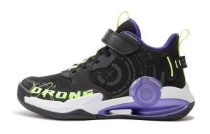 Детские баскетбольные кроссовки GS Mid-top черные/фиолетовые Xtep