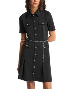 Женское мини-платье Michael Kors с множеством карманов и воротником Michael Kors, Black