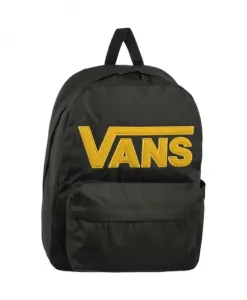 Городской черный рюкзак с желтым логотипом Vans, зеленый