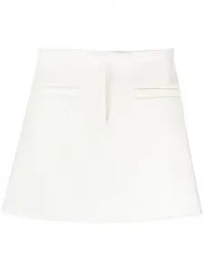 Креповая мини-юбка Courrèges, белый