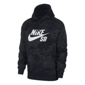 Толстовка Nike SB Skateboard Skateborad Causual Brushed Male Black, черный