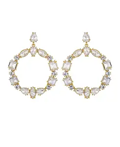 Серьги-Молотки с эпоксидным стеклом, серебряные и золотистые Guess, gold