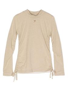 Dolce & Gabbana футболка с кулиской и логотипом, золотистый