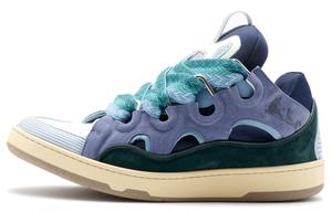 Lanvin Кроссовки Curb в цвете Grey Dark Green Light Blue