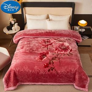 Disney Одеяло 180х220 см, двойное, утолщенное, цветочный принт, вес 3 кг