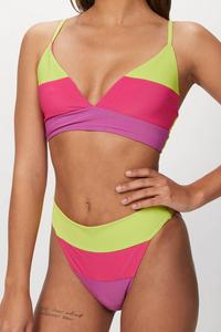 Топ Riza в цвете Lime Punch Color Block Beach Riot, Lime Punch Colorblock