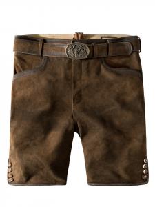 Stockerpoint Кожаные брюки «Фред» в гаванском стиле с крапчатым рисунком