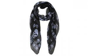 Шарф с принтом черепа Alexander McQueen