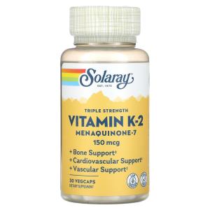 Solaray Triple Strength Vitamin K-2 Menaquinone-7 150 mcg 30 VegCaps