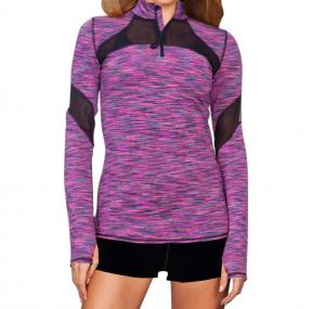 Топ с длинными рукавами и сетчатой ​​вставкой Headline цвета сангрия TLF Apparel, цвет sangria