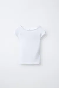 Простая футболка с модалом Zara, белый