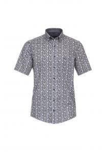 Повседневная рубашка с коротким рукавом и принтом повседневный крой Casamoda, синий