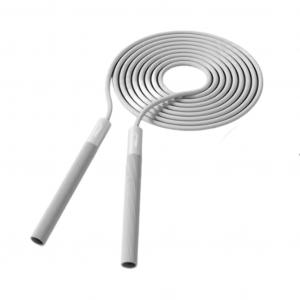 Ручки для скакалка материал алюминиевый сплав, трос материал пвх алюминиевый сплав для учащихся 2,8 м LINING, серебро