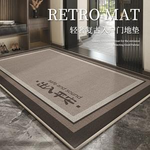 Budis Ковер 120х120 см для входной двери, античный стиль, водостойкий, нескользящий, имитация сизаля, можно обрезать