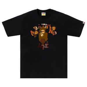 Футболка BAPE Check College Milo Tee, Black