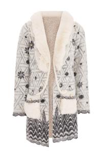 Вязаный кардиган faina, белый