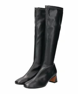 Длинные сапоги на расклешенном каблуке с эластичной вставкой Angel Alarcon, цвет Bl