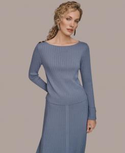 Женский свитер с длинными рукавами и пуговицами Donna Karan New York, Tempest