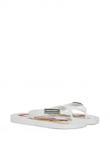 Шлепанцы с логотипом Dsquared2 Kids, белый