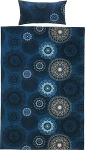 Постельное белье , темно-синее, 1x 135x220 см + 1x 40x80 см Erwin Müller