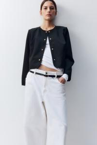 Короткая куртка H&M, черный