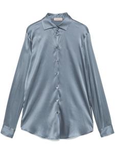 Атласная рубашка Blanca Vita, синий