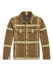 Рубашка в клетку Ralph Lauren Rrl, коричневый