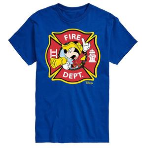 Мужская футболка с рисунком Микки Мауса Disney's Fire Dept., синий