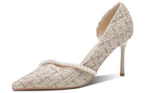 Туфли на высоком каблуке женские бежевые Ainer-Cat