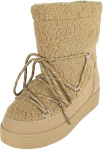 Женские ботинки TOP Moda на зиму с меховой стелькой, замшевые, на молнии сбоку, с шнуровкой, Марджот-36, для дождя и снега, Tan