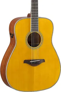Акустико-электрогитара Yamaha FG-TA TransAcoustic Dreadnought, массивная верхняя дека из ели, винтажный оттенок