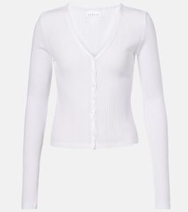 Кардиган Drew из хлопковой смесовой ткани с ажурной отделкой Velvet, белый