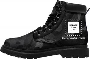 Индивидуальные ботильоны для мужчин и женщин с персонализированным именем, фото или логотипом, стильные и удобные, для работы и повседневной носки, идеальные зимние подарки AWSOLE, Black/Dk Grey/Lt Grey