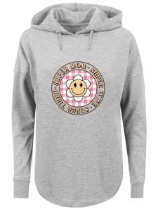 Толстовка свободного кроя, День матери, очень уставшая мама, ретро-цветочный рисунок в сером цвете F4NT4STIC