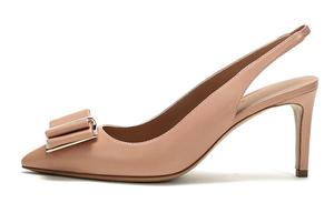 Туфли на высоком каблуке женские дымчато-розовые Ferragamo