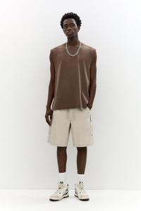 Шорты-Бермуды Stwd Cargo Pull And Bear, бежевый