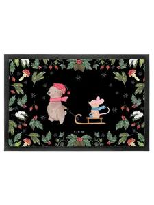 Коврик для ног Mr. & Mrs. Panda, черный