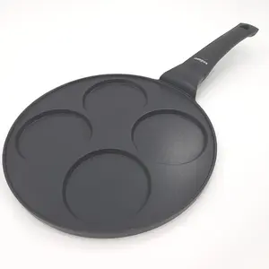 Сковорода для блинов и яиц enduser 26 см - 3-слойное антипригарное покрытие - для индукционных, керамических, газовых и электрических плит - Сковорода с 4 углублениями - продукт немецкого бренда Endusor GmbH