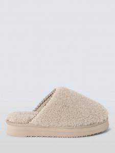 Мокасины с кудрявой овчиной John Lewis, Taupe